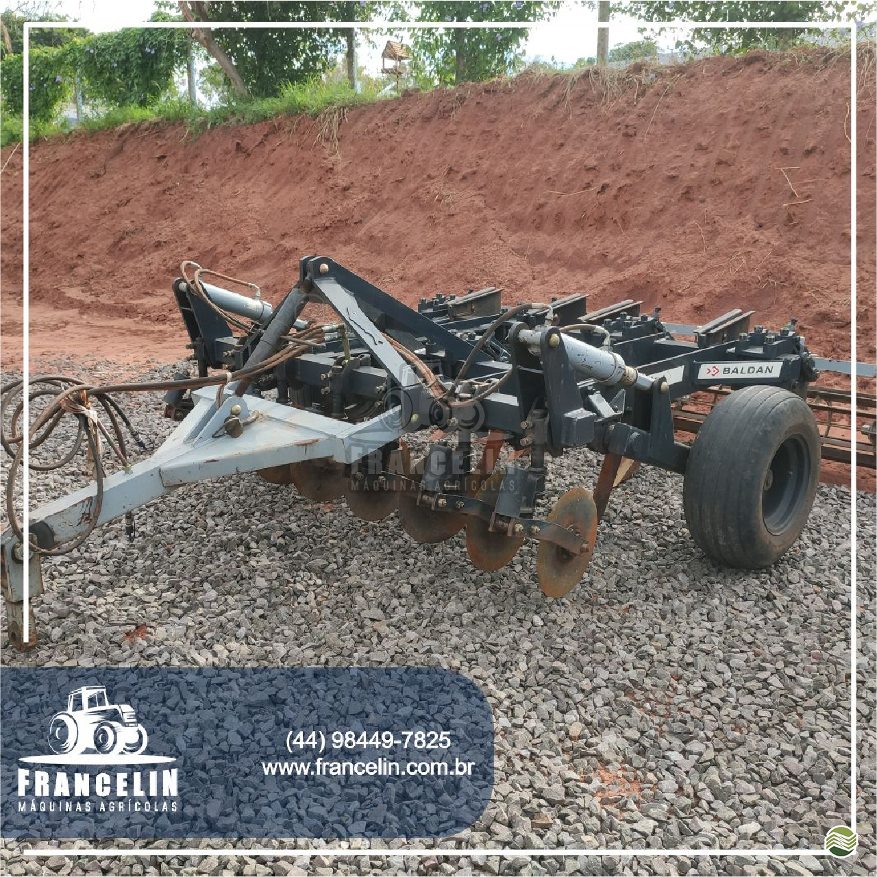 IMPLEMENTOS AGRICOLAS SUBSOLADOR 5 HASTES DISCO CORTE Francelin Máquinas Agrícolas UMUARAMA PARANÁ PR
